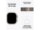 Apple Watch Ultra 2 (2024), GPS + Cellular, 49 mm, Gehäuse aus Titan Natur, Doppeltipp-Geste, Milanaise-Armband aus Titan Natur, Größe S