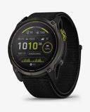 Garmin Enduro 3 Sapphire Solar 51 mm Titan Carbon Grau Schwarzes Armband