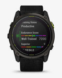 Garmin Enduro 3 Sapphire Solar 51 mm Titan Carbon Grau Schwarzes Armband