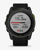 Garmin Enduro 3 Sapphire Solar 51 mm Titan Carbon Grau Schwarzes Armband