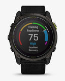 Garmin Enduro 3 Sapphire Solar 51 mm Titan Carbon Grau Schwarzes Armband