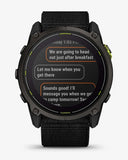 Garmin Enduro 3 Sapphire Solar 51 mm Titan Carbon Grau Schwarzes Armband