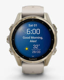 Garmin Fenix ​​8 AMOLED Saphir 43 mm Gold Beige Armband