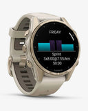 Garmin Fenix ​​8 AMOLED Saphir 43 mm Gold Beige Armband