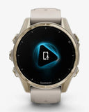 Garmin Fenix ​​8 AMOLED Saphir 43 mm Gold Beige Armband