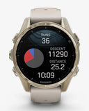 Garmin Fenix ​​8 AMOLED Saphir 43 mm Gold Beige Armband