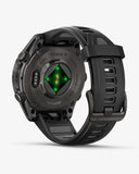 Garmin Fenix ​​8 AMOLED Saphir 43 mm Titan Carbon Grau Schwarzes Armband