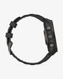 Garmin Fenix ​​8 AMOLED Saphir 47 mm Titan Carbon Grau Schwarzes Armband