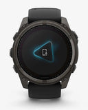 Garmin Fenix ​​8 Sapphire Solar 51 mm Titan Carbon Grau Schwarzes Armband