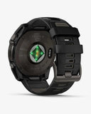 Garmin Fenix ​​8 Sapphire Solar 51 mm Titan Carbon Grau Schwarzes Armband