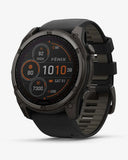 Garmin Fenix ​​8 Sapphire Solar 51 mm Titan Carbon Grau Schwarzes Armband
